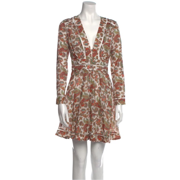 Zimmermann paisley dress long sleeve size O